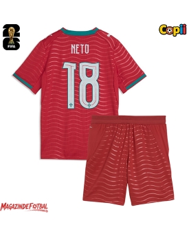 Portugalia Pedro Neto #18 Echipament de Fotbal Replică Mondial 2026 Copii Acasa (+ Șorturi)